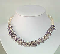 pearl with Amethyst necklace