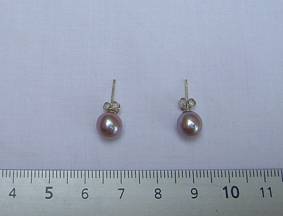 7-8mm grade AAA pearl earring