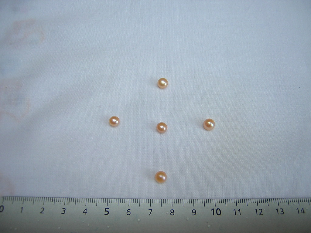5-6mm dome shaped golden pearl