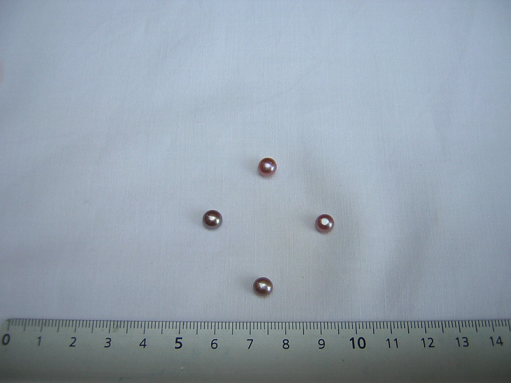 5-6mm dome shaped grade AAA natural purple pearl