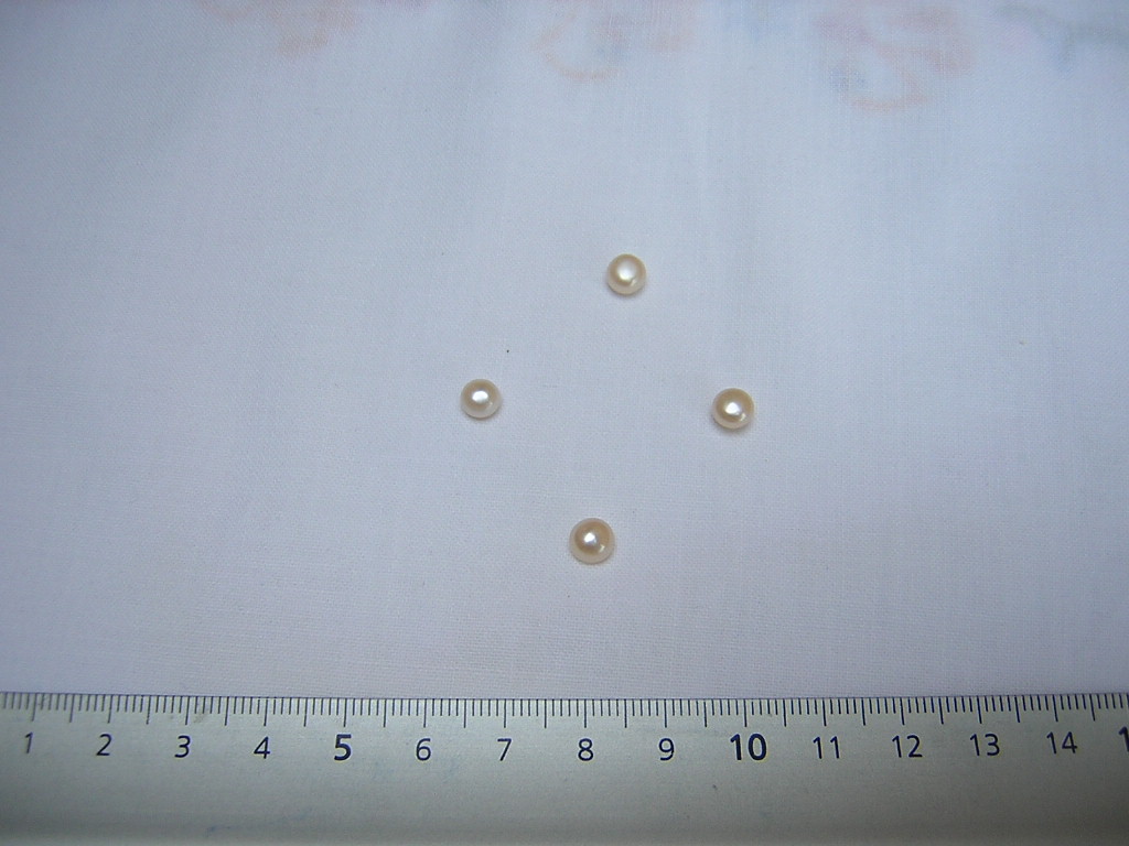 7-8mm button shaped grade AA white pearl