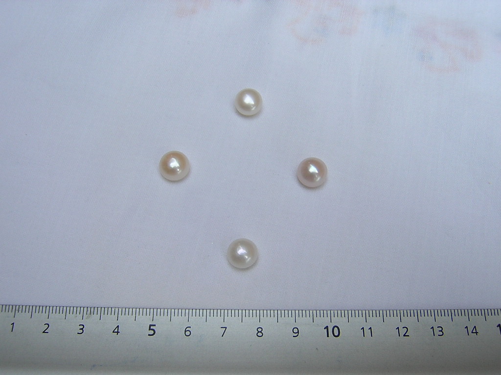 9-10mm grade AA dome shaped white pearl