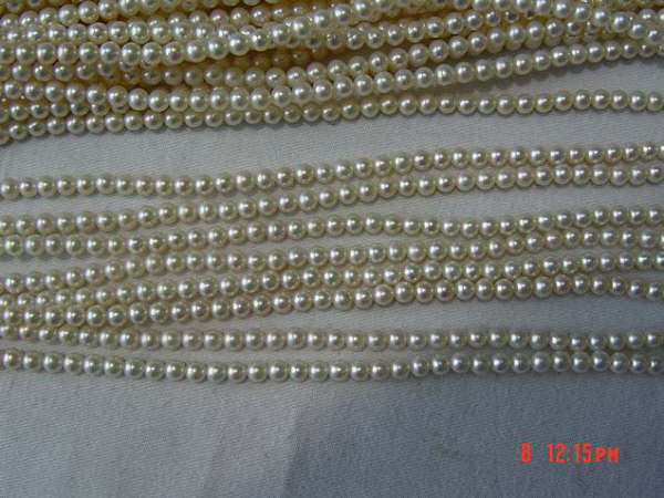 6-7mm grade AA round white pearl strands