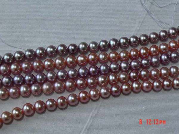 8mm various color grade AA round pearl strands